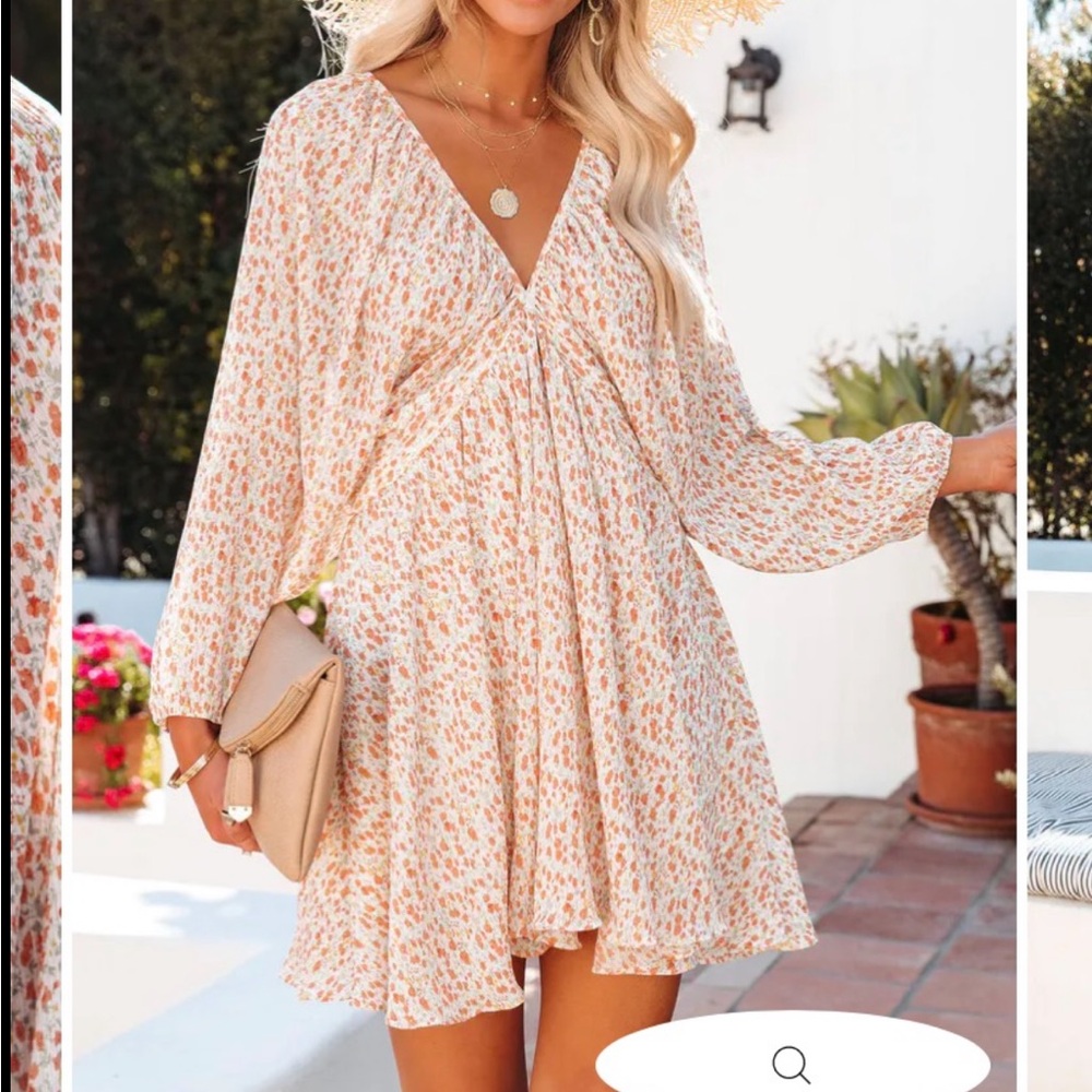 Vici orange blossom mini dress